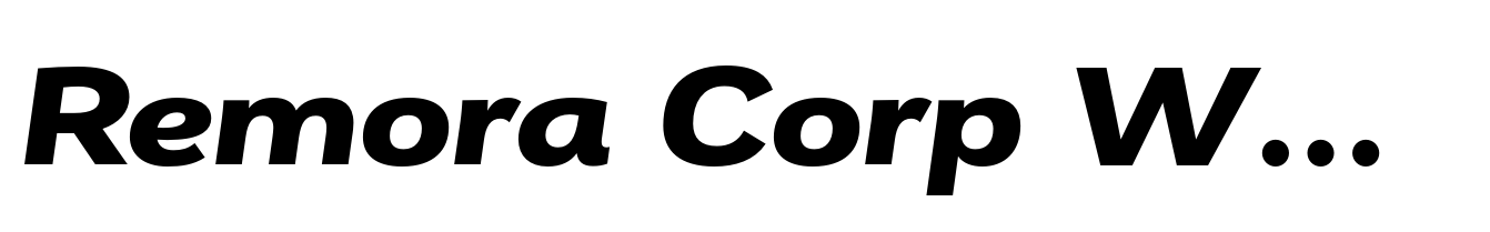 Remora Corp W4 Bold Italic